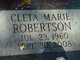  Cleta Marie <I>Acord</I> Robertson