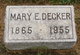 Mary Elizabeth <I>Rife</I> Decker