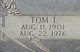  Thomas I. “Tom” Johnson