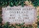  Kristian Henry “Christian” Overland