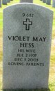  Violet May “Vi” <I>Rollings</I> Hess
