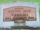  Martha Jane <I>Armer</I> Williams