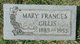  Mary Frances “Frank” Gillis