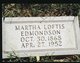  Martha Minerva <I>Loftis</I> Edmondson