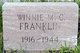  Winnie Mae <I>Coleman</I> Franklin