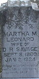  Martha Manerva <I>Leonard</I> Savage