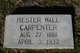  Hester A. <I>Wall</I> Carpenter