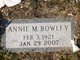  Annie M <I>DeLong</I> Bowley