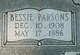 Bessie <I>Parsons</I> Dennis