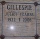  Juliet <I>Yearns</I> Gillespie