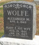   Alexander M <I> </I> Wolfe