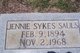  Jennie <I>Sykes</I> Sauls