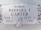  Barbara F. “Bobbie” Carter