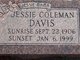  Jessie <I>Coleman</I> Davis