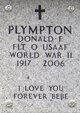 Donald Frederick Plympton - Obituary