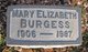  Mary Elizabeth Burgess