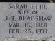  Sarah Ettie “Ettie” <I>Reynolds</I> Bradshaw