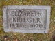  Elizabeth <I>Bechtel</I> Krieger