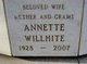  Annette Beatrice <I>Anderson</I> Willhite