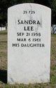   Sandra Lee “ ” <I> </I> Bland