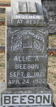  Alice Augusta “Allie” <I>Hull</I> Beeson