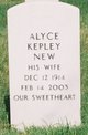  Alyce <I>Kepley</I> New