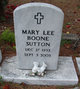  Mary Lee <I>Boone</I> Sutton