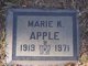  Marie Katherine <I>Kopp</I> Apple