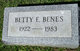  Betty Edith <I>Eppinger</I> Benes