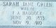  Sarah Jane <I>Green</I> Haddock
