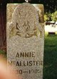  Anna Julia “Annie” <I>Magrah</I> McAllister