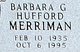  Barbara Gail <I>Hufford</I> Merriman