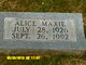  Alice <I>Scarbrough</I> Maxie