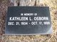  Kathleen Laura “Kathy” <I>Seevers</I> Osborn