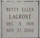 Betty Ellen Livingston LaGrone Photo