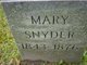  Mary <I>Smith</I> Snyder