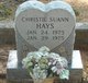  Christie Suann Hays