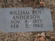  William Ben Anderson