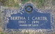  Bertha Ida <I>Morgan</I> Carter