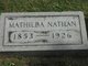  Mathilda “Tillie” <I>Block</I> Nathan
