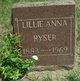  Lillie Anna <I>Banninger</I> Ryser
