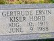  Gertrude Kiser <I>Ervin</I> Hord