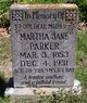  Martha Jane <I>Gipson</I> Parker