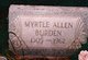  Myrtle <I>Allen</I> Burden