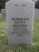  Deborah <I>Petty</I> Henson