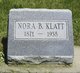  Nora B. <I>Platner</I> Klatt