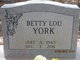 Bettie Lou <I>McKinley</I> York