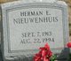  Herman E Nieuwenhuis