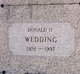  Donald Otto “Don/Donnie” Wedding