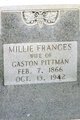  Millie Francis <I>Pittman</I> Pittman